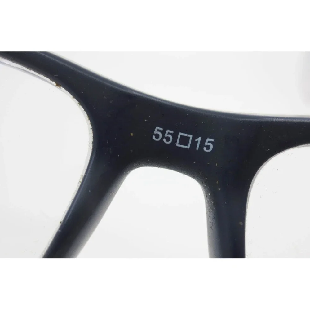 Modern Matte Black Rectangular Eyeglass Frames MP 20225 55-15-145 Silver Accents